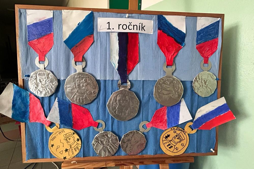 Medaily MŘŠ vyrobené žiakmi 1. ročníka